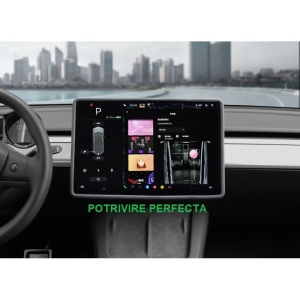 Husa de Protectie Margini Ecran Frontal Tesla, Flipp, Compatibil cu Tesla Model 3/Y, din TPE, Gri - Img 6