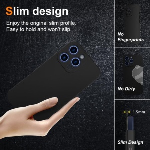 Husa de Protectie Matte TPU, Flippy, pentru Realme C55, Protectie Camera, Antisoc, Antizgariere, Antialunecare, Acoperire Completa, Negru - Img 3