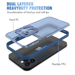 Husa de protectie pentru Apple iPhone 14, Flippy, Bracket series cu suport si protectie pentru camera, Albastru - Img 3