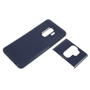 Husa de protectie pentru Samsung Galaxy S9 Plus Ipaky Elegant Grid Design TPU Hybrid Albastru - Img 4