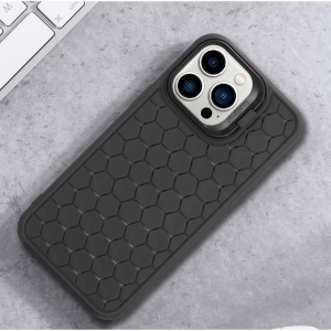 Husa de Protectie TPU, Flippy, pentru Apple iPhone 14 Pro Max, 3D Cube, cu Inel, Protectie Camera, Antisoc, Antizgariere, Antialunecare, Acoperire Completa, Negru - Img 7