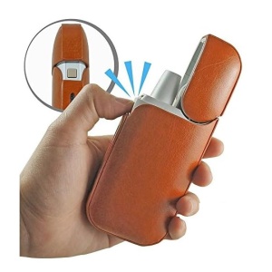 Husa Flippy pentru IQOS 2.4 Plus, Capac de Protectie, Anti Soc si Zgarieturi, din Piele Ecologica, 43 g, 12 x 6 x 2.5 cm, Portocaliu - Img 6