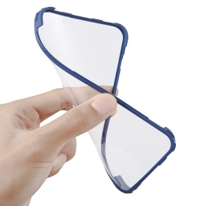 Husa Max Defence pentru iPhone 12 , Bumper Albastru, Fata Dubla Transparenta, Protectie Antisoc Full 360 ( fata, spate, margini ), Flippy - Img 6