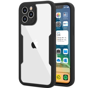 Husa Max Defence pentru iPhone 12 , Bumper Negru, Fata Dubla Transparenta, Protectie Antisoc Full 360 ( fata, spate, margini ), Flippy - Img 1