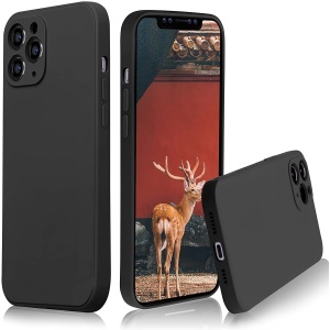 Husa protectie compatibila cu Apple iPhone 11 Pro Liquid Silicone Case Negru - Img 6