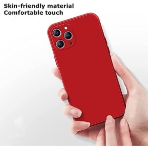 Husa protectie compatibila cu Apple iPhone 11 Pro Max Liquid Silicone Case Rosu - Img 4