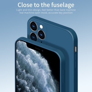 Husa protectie compatibila cu Apple iPhone 11 Pro Max Liquid Silicone Case Albastru inchis - Img 16