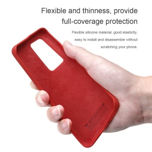 Husa protectie compatibila cu Huawei P40 Pro Liquid Silicone Case Rosu - Img 11