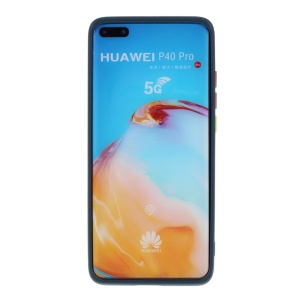 Husa protectie compatibila cu Huawei P40 Pro Liquid Silicone Case Albastru inchis - Img 3