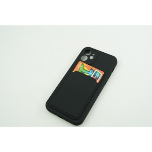 Husa protectie cu suport card compatibila cu Samsung A12 Negru - Img 9
