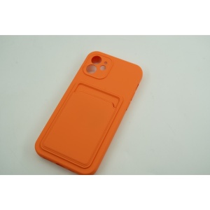 Husa protectie cu suport card compatibila cu Samsung A72 Portocaliu - Img 4