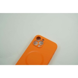 Husa protectie Flippy compatibila cu Apple iPhone 12 Mag Safe Silicone Portocaliu - Img 4