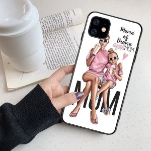Husa protectie Flippy compatibila cu Apple iPhone 13 Pro Max Glass print Mama of Drama Multicolor - Img 5