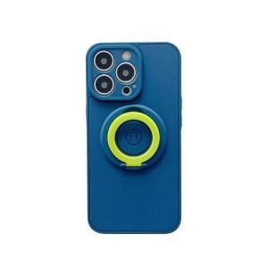 Husa protectie Flippy compatibila cu Apple iPhone 13 Pro Max Mag Safe Silicone Albastru - Img 1