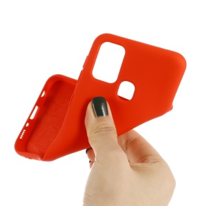 Husa protectie Flippy compatibila cu Samsung Galaxy A21S Liquid Silicone Case Rosu - Img 4
