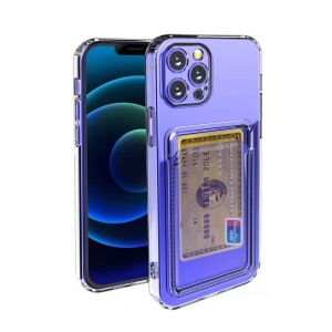Husa protectie Flippy cu suport card compatibila cu Apple iPhone 12 Mini Transparent - Img 6