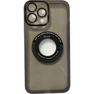 Husa protectie Flippy pentru Apple iPhone 14 Pro Max decupaj logo, magnetica, Protectie Camera, Negru - Img 1