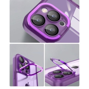 Husa protectie Flippy pentru Samsung A03 Electroplated cu suport pentru camera, 1.5 mm grosime, protectie camera, Mov - Img 3