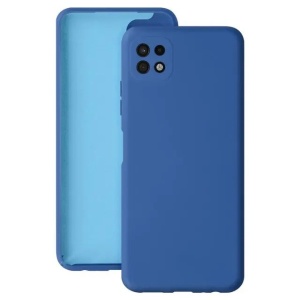 Husa protectie Flippy pentru Samsung A22 5G Liquid Silicone Albastru Inchis - Img 1
