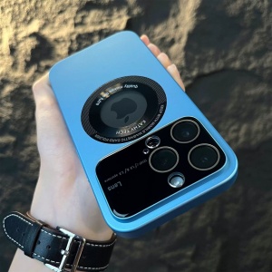 Husa protectie MagSafe Kathy Tech, Flippy, pentru Apple iPhone 11, Dublu Cerc, Albastru Deschis - Img 3
