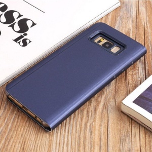 Husa Samsung Galaxy S8 Flip Cover Oglinda Albastru - Img 2