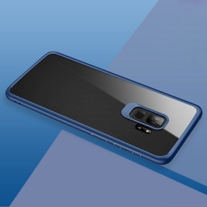 Husa Samsung Galaxy S9 Tpu Transparent cu margini colorate albastru - Img 2