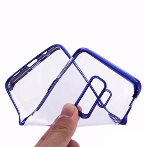 Husa Samsung Galaxy S9 Transparent cu Margini Albastre - Img 2