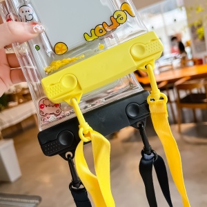 Husa subacvatica Fruity Waterproof Flippy, Snowproof, Universala, Impermeabila, cu Snur, pentru telefon sau documente, Lemon Boy, Galben - Img 6