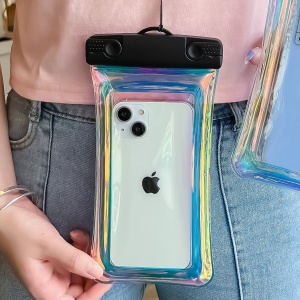 Husa subacvatica Holografica Waterproof Flippy, Snowproof, Universala, Impermeabila, cu Snur, pentru telefon sau documente, Negru - Img 7