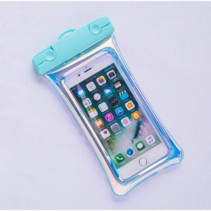 Husa subacvatica Holografica Waterproof Flippy, Snowproof, Universala, Impermeabila, cu Snur, pentru telefon sau documente, Bleu - Img 4