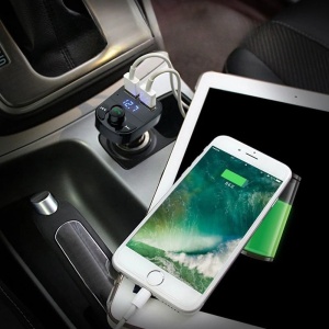Incarcator Auto cu MP3 Player, Flippy, Bluetooth 5.0, 5V, 2 x USB, Type C, Negru - Img 9