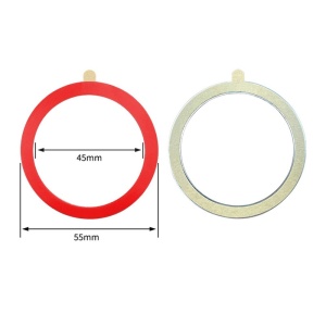 Inel Magnetic incarcare fara fir, montare auto, MagSafe Silicone pentru Apple iPhone 12 / 13 / 14, Rosu - Img 3