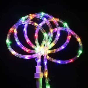 Instalatie Craciun, 12 m, 288 Led-uri, Furtun Luminos, Multicolor, Transformator, 8 jocuri de lumini, Sectionabila, 220 V, Flippy - Img 2