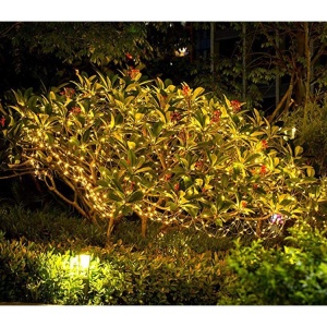 Instalatie Craciun, 200 LED-uri, 22 metri, pentru exterior cu incarcare solara si telecomanda, alb cald, Flippy - Img 4