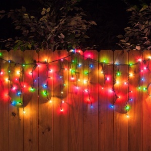Instalatie Craciun, 25 m, 715 Led-uri ,Franjuri, Multicolor, 8 jocuri de lumini, Transformator cu telecomanda, Interconectabila, Prelungitor 3 m inclus, Fir Alb, Flippy - Img 8