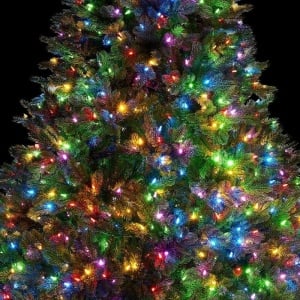 Instalatie Craciun, 45 m, 450 Led-uri ,Liniara, Multicolor, 8 jocuri de lumini, Transformator, Interconectabila, Prelungitor 3 m inclus, Fir Transparent, Flippy - Img 2