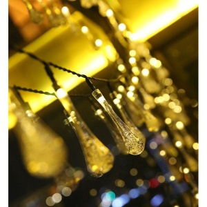 Instalatie Craciun, Tip Picaturi, 50 Led-uri, 9.5 metri, Alb cald, Energie solara, Senzor de lumina, Flippy - Img 8