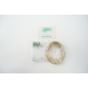 Instalatie de Craciun cu Baterii Tip Liniar, 2 jocuri de lumini, Fir Cupru 3 m 30 LED -uri, Alb Cald - Img 3