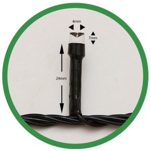 Instalatie de Craciun, Flippy®, Tip Liniara, Fir Negru, 9 m, 100 LED-uri, Interconectabila, Alb Cald - Img 6