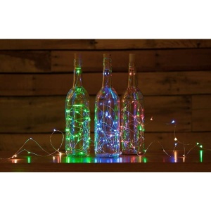 Instalatie de Craciun, Liniara, 3 m, Baterii, 30 LED-uri, 2 Jocuri de Lumini, Fir Cupru, Multicolor - Img 6