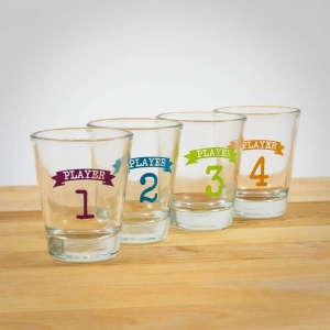 Joc de baut, Buzz Wire, Flippy, pentru Petreceri, Distractie, Pahare de Shot din Sticla Incluse, 4 Jucatori, Multicolor - Img 5