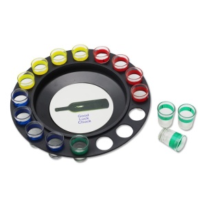 Joc de Societate "Adevar sau Provocare" Flippy, Ruleta cu 16 pahare de Shot din Sticla, pentru Petreceri, Distractie, Cadouri, Multicolor - Img 3