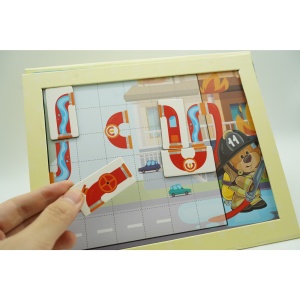 Joc educativ magnetic de interconectare, micul pompier, 15 nivele, 9 carti, pentru copii, +3 ani, multicolor - Img 9
