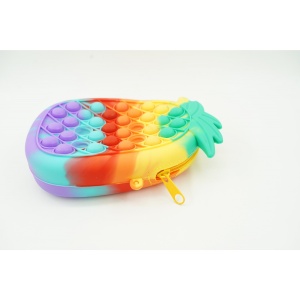 Jucarie antistres din silicon, Flippy, Pop It Now and Flip It, Geanta mica, Ananas, Multicolor, Model 1 - Img 4