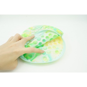 Jucarie antistres din silicon, Flippy, Pop It Now and Flip It, Geanta, Floarea Soarelui, Verde - Img 5