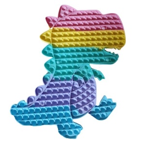 Jucarie antistres din silicon, Flippy, Pop It Now, Dinozaur, Multicolor, 45x32 cm, Model 3 - Img 2