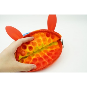 Jucarie antistres din silicon, Pop it Now and Flip It, Flippy, Geanta, Model 3, Multicolor - Img 4