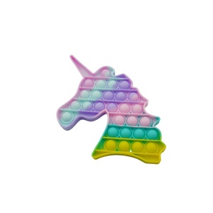Jucarie antistres din silicon, Pop it Now and Flip It, Unicorn, Multicolor, Model 3 - Img 1