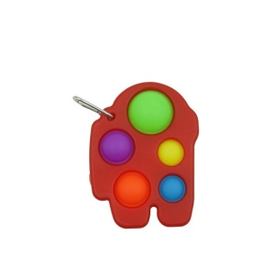 Jucarie Antistres Flippy - Fidget Toy, Simple Dimple, Among us, Rosu
