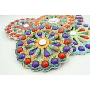 Jucarie antistres, simple dimple, fidget toy spinner, cu 24 buline, Multicolor, mix, Flippy - Img 9